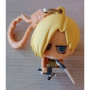 Attack On Titan Annie Leonhart Figure Keychain Dangle Bag Toy Hanger Clip GUC